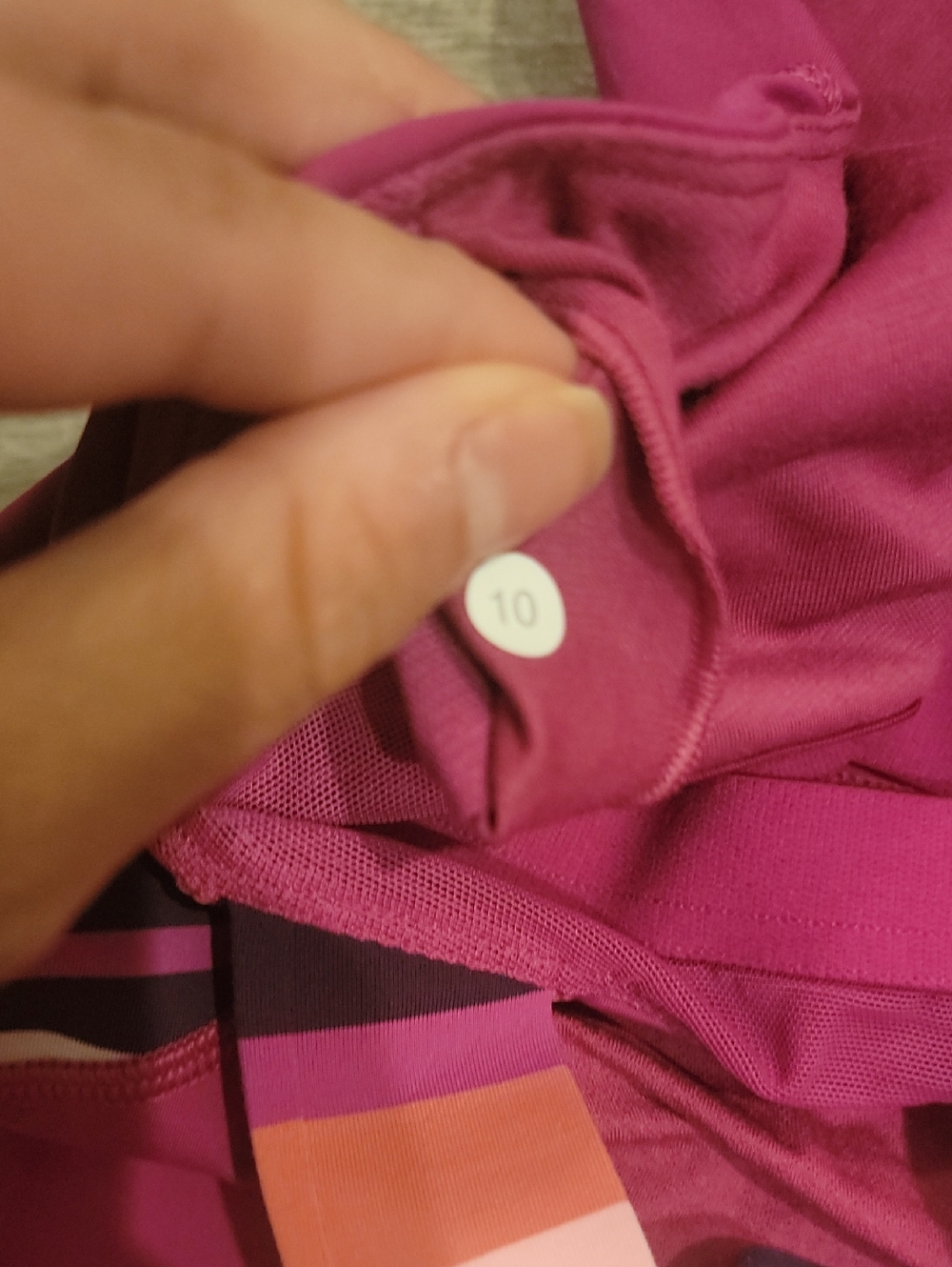 lululemon Magenta Tank with Striped Crisscross Straps- ombre purple pink - Picture 4 of 4